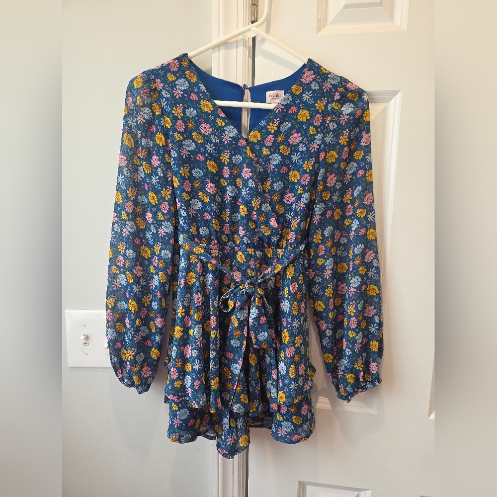 Frankie Shop Blue Floral Kids Romper